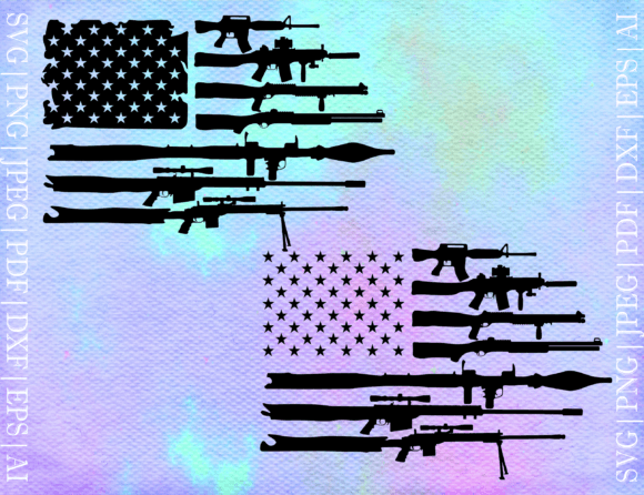 American Gun Flag SVG: Graphics for Crafts-Driven Branding