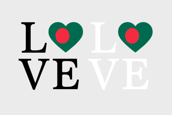 Bangladesh Flag, Love Bangladesh SVG Graphics for Crafts