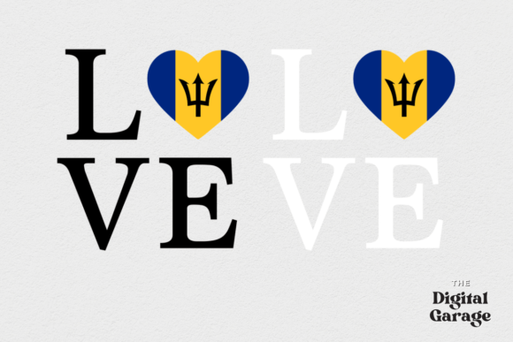 Barbados Flag, Love Barbados, Graphics for Crafts