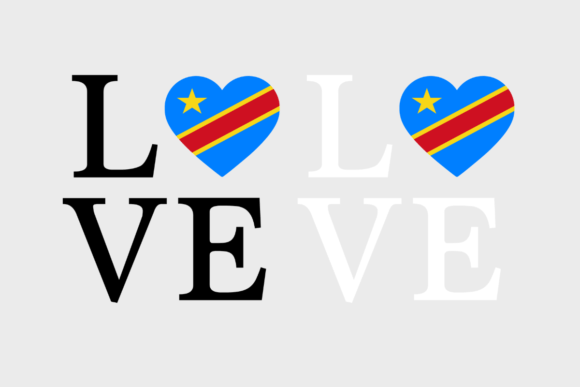 Congo DR Flag Graphics for Crafts