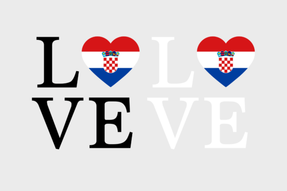 Croatia Flag, Love Croatia, Graphics for Crafts