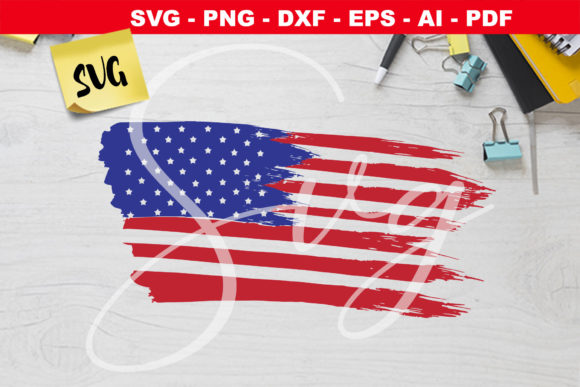Distressed Grunge Usa American Flag Graphics for Crafts