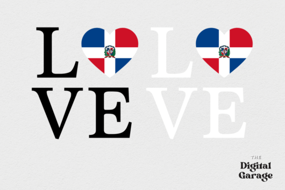 Domincan Republic Flag, Love Dominican Graphics for Crafts