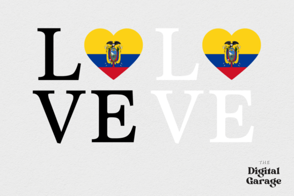 Ecuador Flag Graphic for Crafts and Digital Products