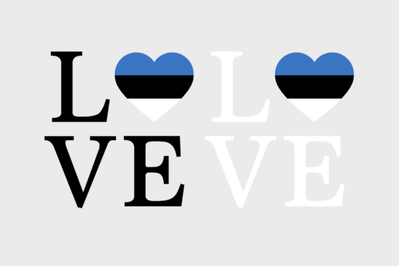 Estonia Flag, Love Estonia, Graphics for Crafts