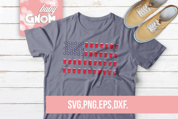 Fourth of July, American Flag Graphics for Crafts