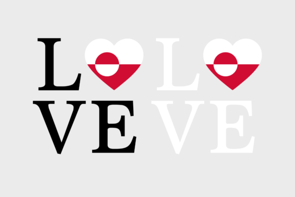 Greenland Flag, Love Greenland, Graphics for Local Branding