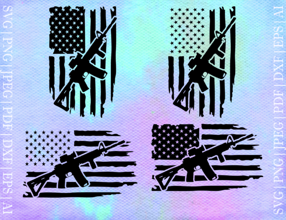 Gun Flag SVG: Graphics for Crafts Sellers