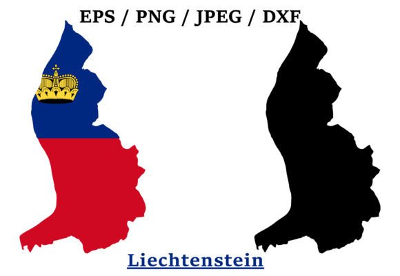 Liechtenstein National Flag Map Design Graphics for Local Branding