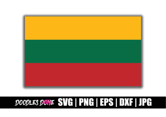 Lithuania Flag SVG: Graphics & Crafts Design Asset