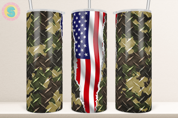 Metal USA Flag Military Tumbler Wrap: Graphics for Patriotic Crafts