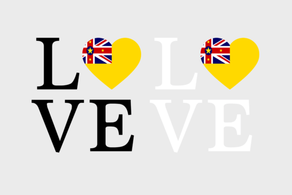Niue Flag, Love Niue SVG PNG — Crafts & Graphics