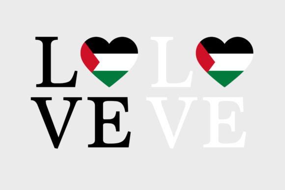 Palestine Flag, Love Palestine Graphics for Crafts & Branding