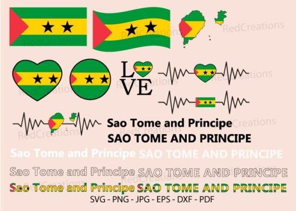 Sao Tome and Principe Flag Bundle Graphics
