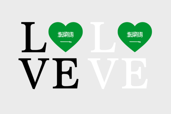 Saudi Arabia Flag, Love Saudi Arabia: Graphics for Crafts & Content