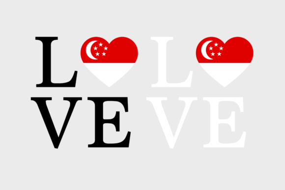 Singapore Flag Graphics for Crafts & Digital Products