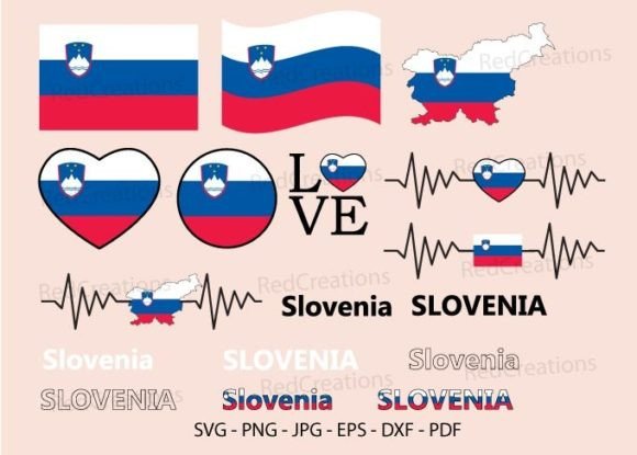 Slovenia Flag Bundle SVG: Graphics for Local Crafts & Branding