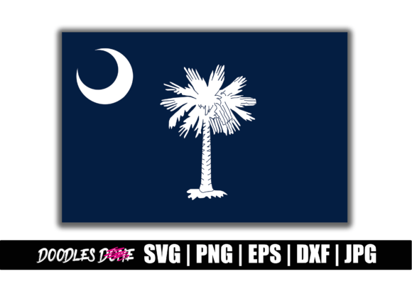 South Carolina State Flag SVG for Crafts & Graphics