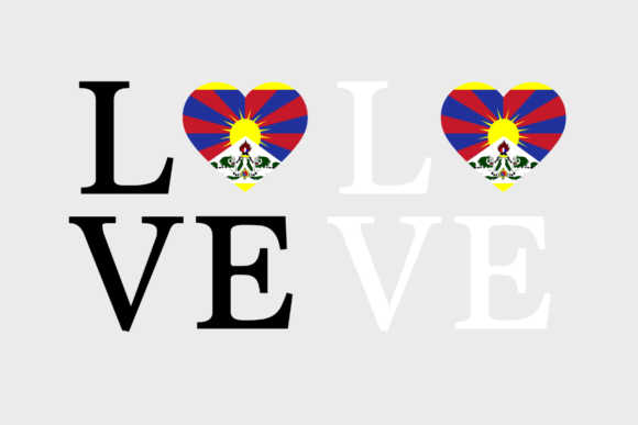 Tibet Flag, Love Tibet SVG PNG: Graphics for Crafts Brands