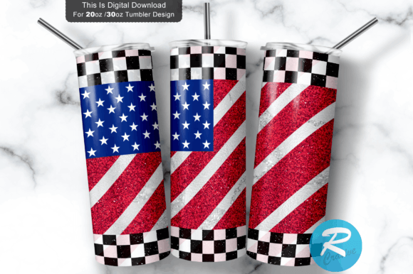 USA Flag Tumbler PNG: Graphics for Crafts