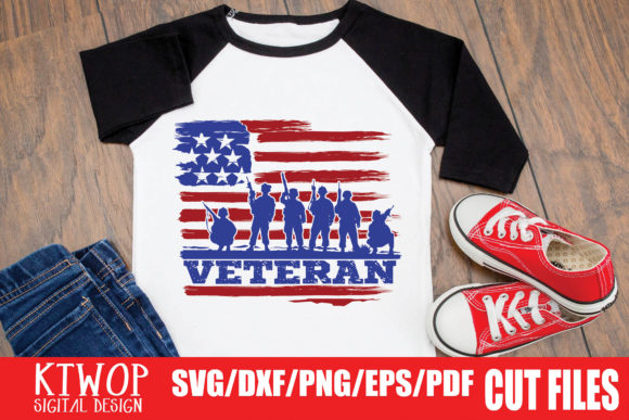 Veteran Usa Flag and Soldiers Graphics for Crafts