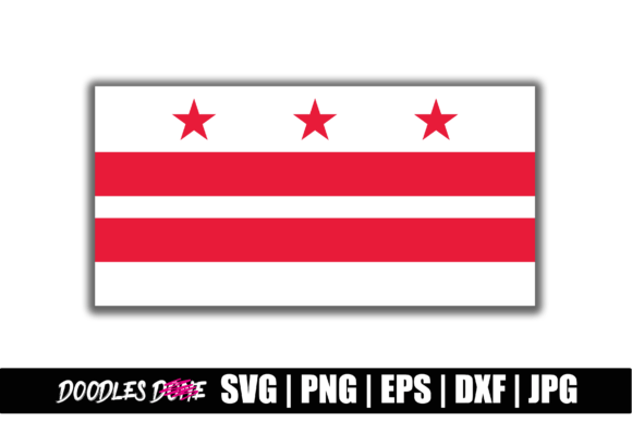 Washington DC State Flag SVG Graphics for Crafts